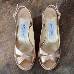 NWOT Rose Gold Jimmy Choo Wedges - PRICE CUT!!